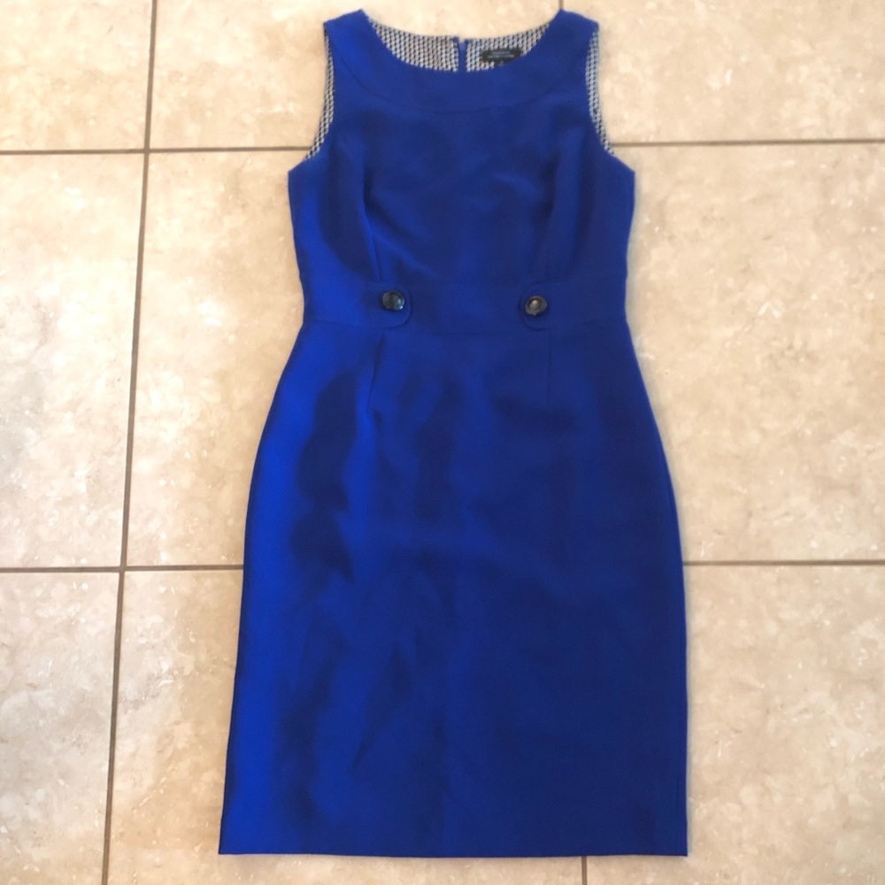 Tahari royal blue jumper dress